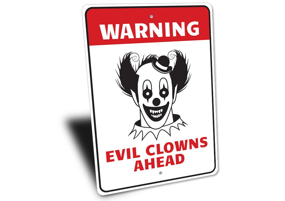 Clown Warning Sign