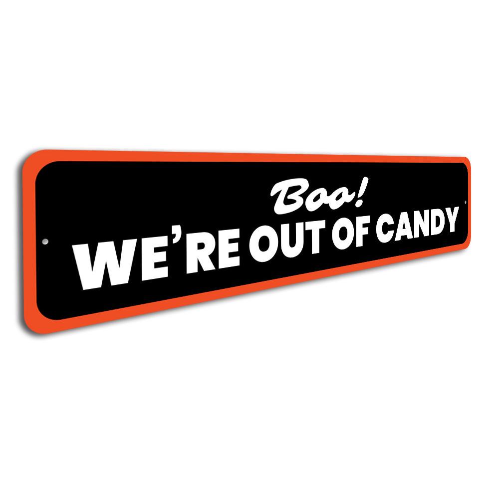 Out of Candy Halloween Sign