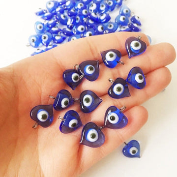 100 pcs unique wedding favors, evil eye charms with hook