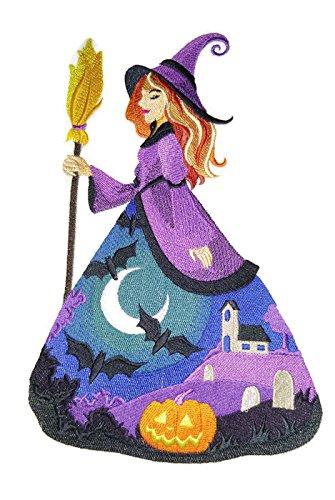Happy Halloween [ Bewitching Beauty ] Embroidered Iron on/Sew patch