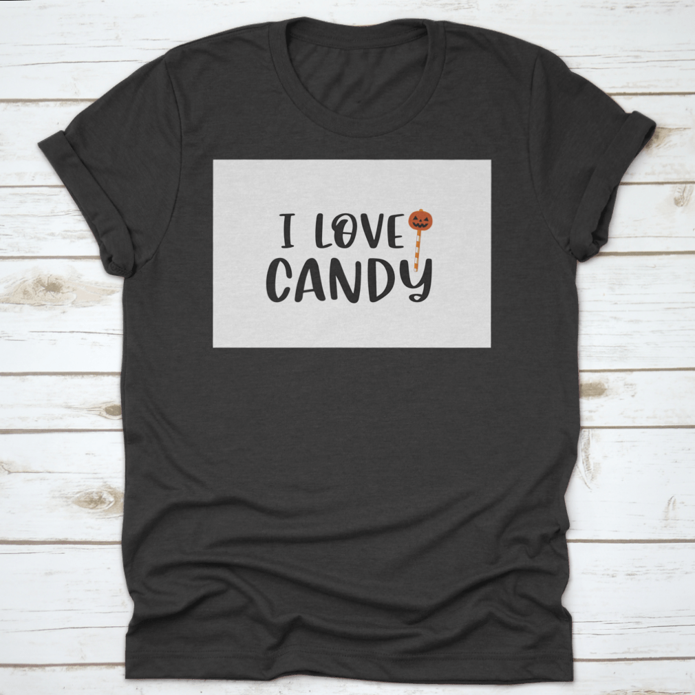 I Love Candy. Halloween Lettering. Quote. Vector Illustration.