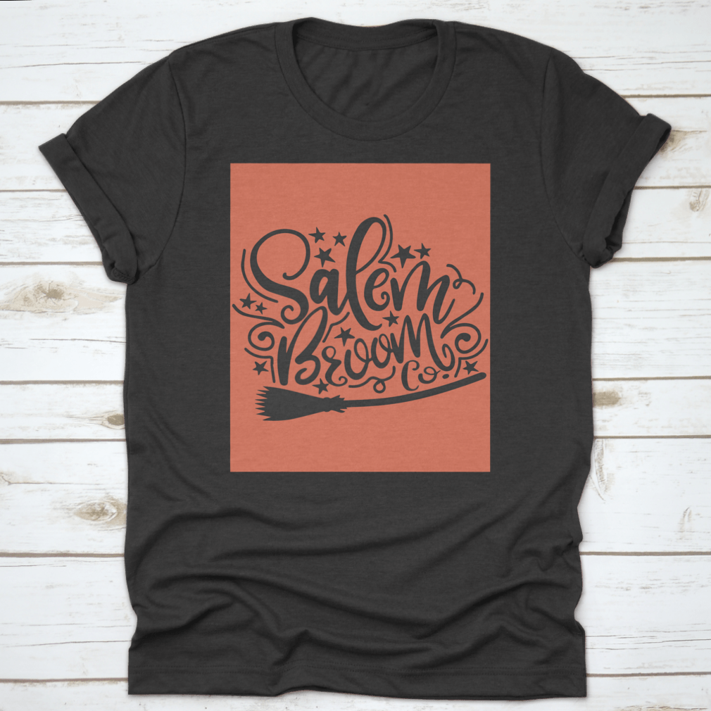 Salem Broom Witches Halloween Vector Illustration. Happy Halloween