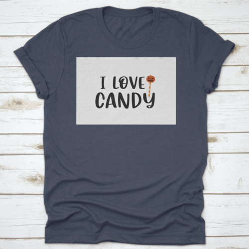 I Love Candy. Halloween Lettering. Quote. Vector Illustration.