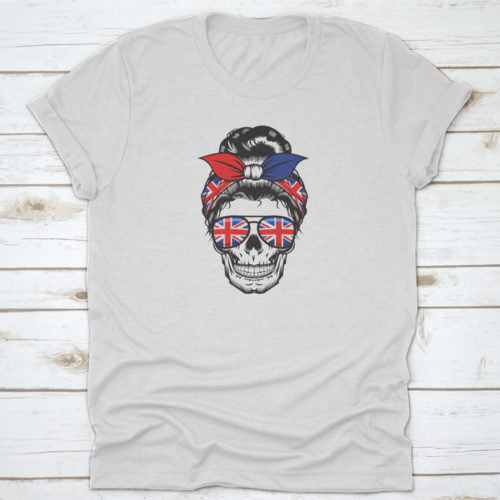 Skull Mom England Headband British Design Halloween Skull Head Shirt