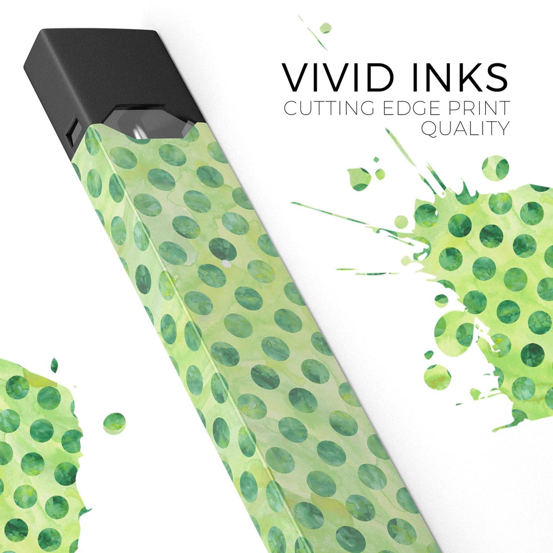 Green Halloween Watercolor Dots - Premium Decal Protective Skin-Wrap