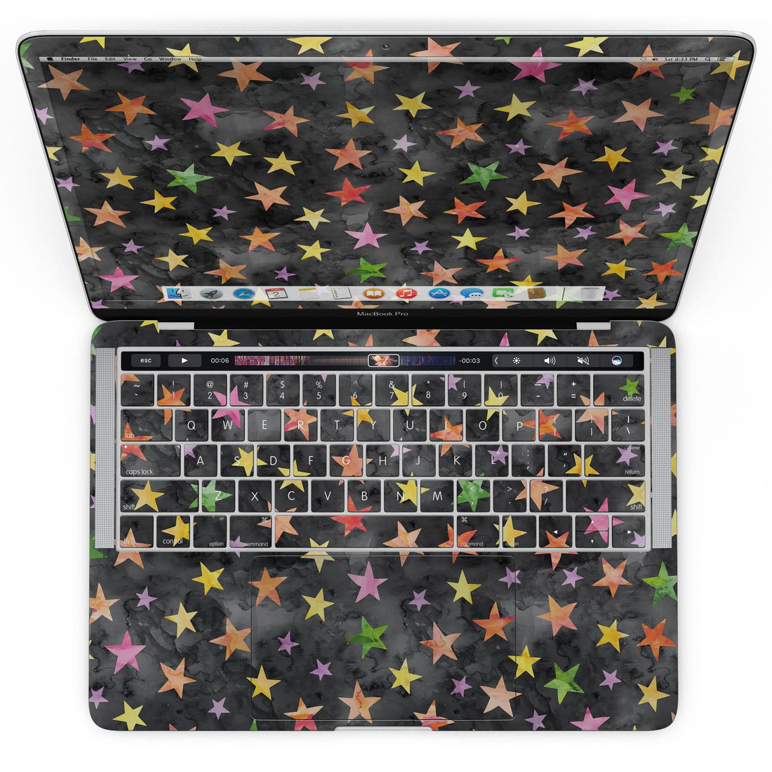 Halloween Color Stars - MacBook Pro with Touch Bar Skin Kit