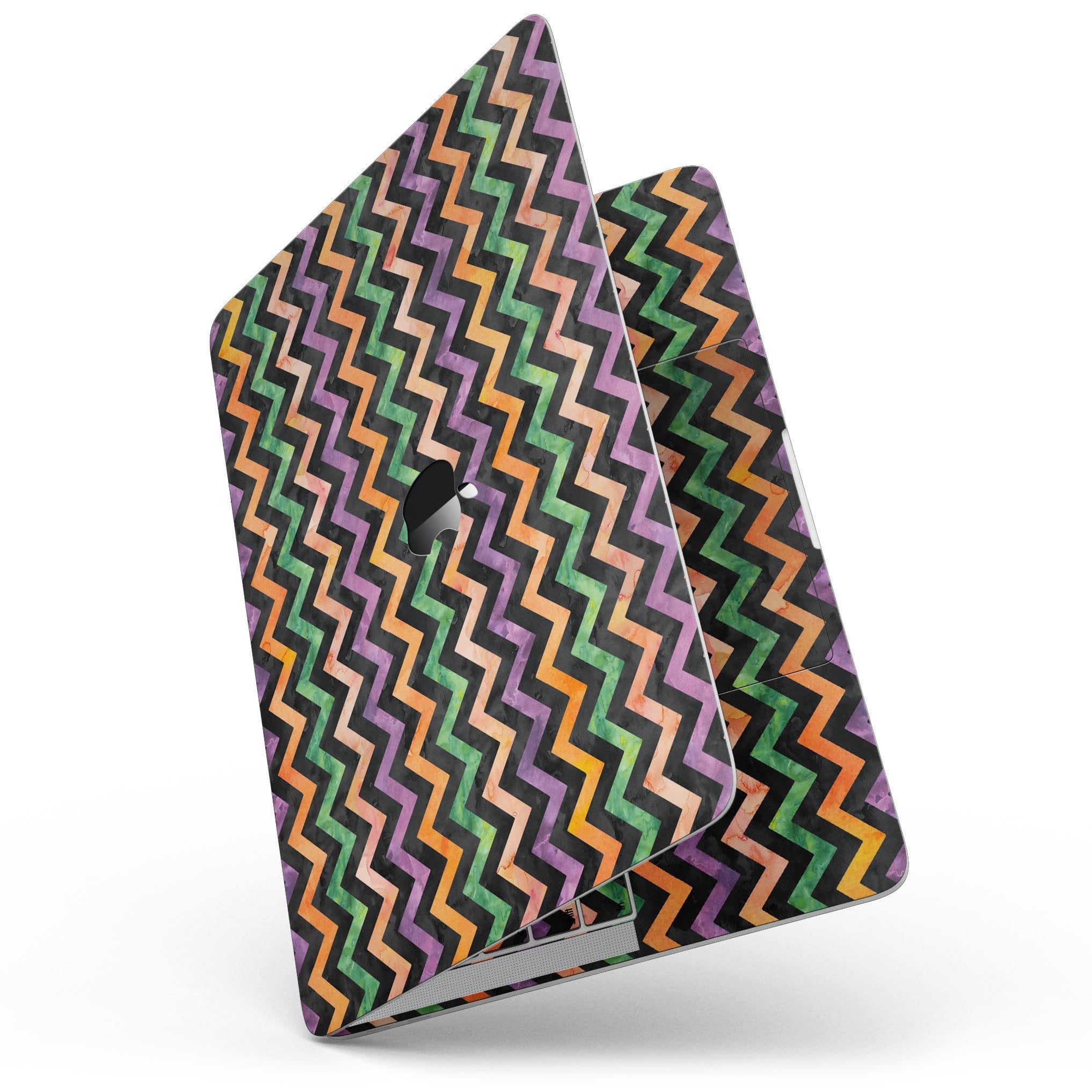 Halloween Watercolor Chevron Pattern - 13" MacBook Pro without Touch
