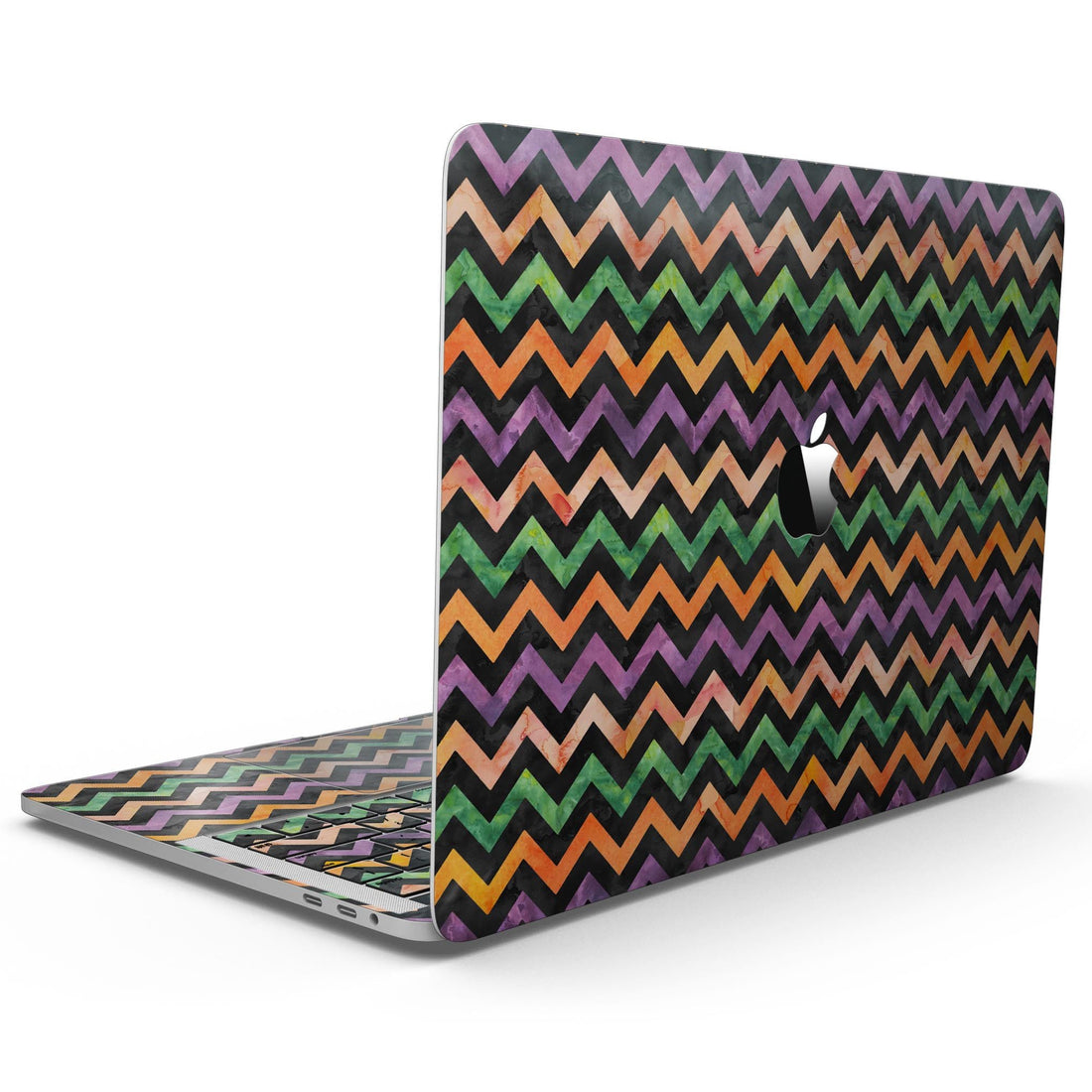 Halloween Watercolor Chevron Pattern - 13" MacBook Pro without Touch