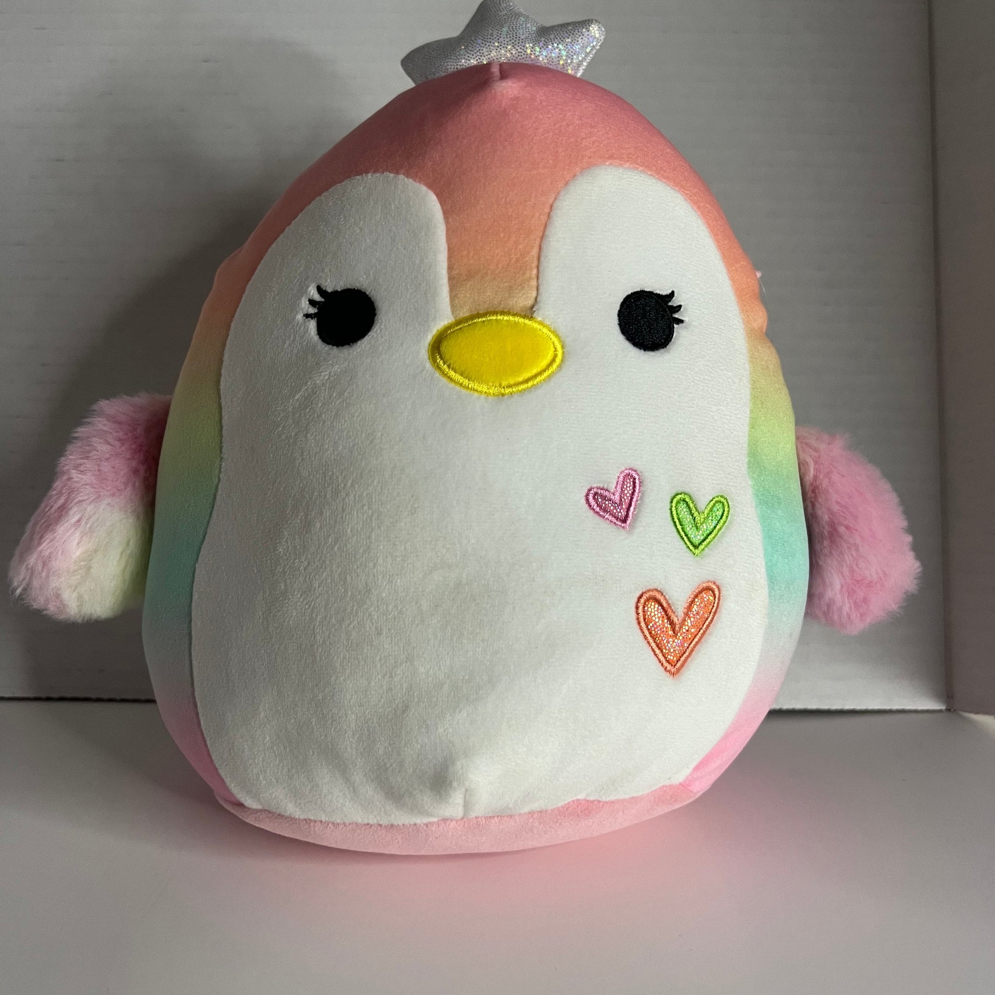 Squishmallows 8" Hearts Louisa The Penguin Valentines - 2023 Kelly Toy