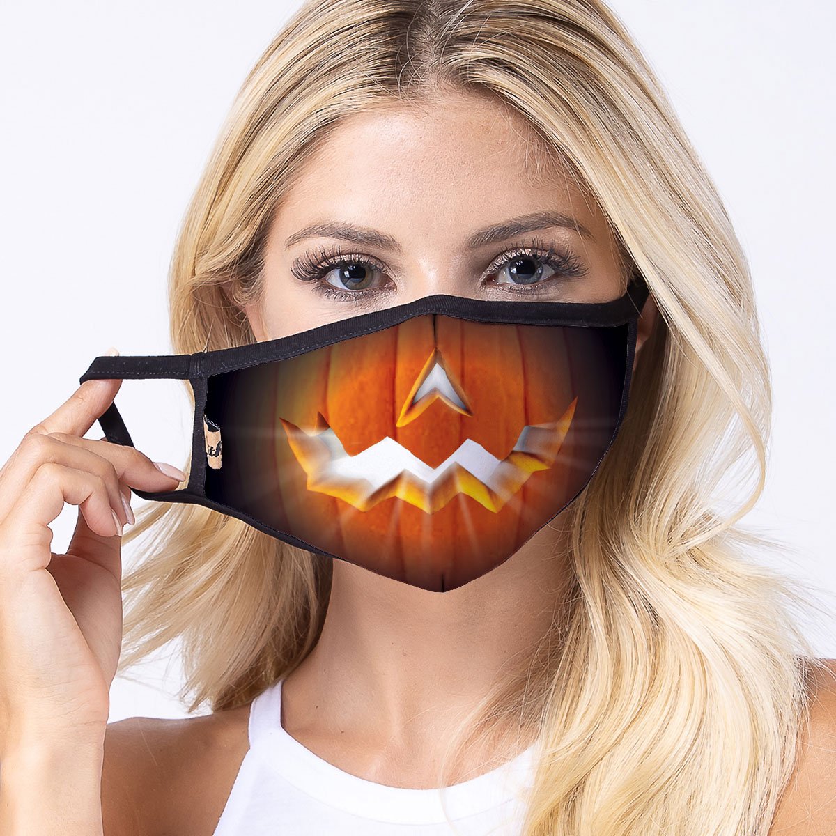 Halloween pumpkin 3-Layered Face Cover-PM0262
