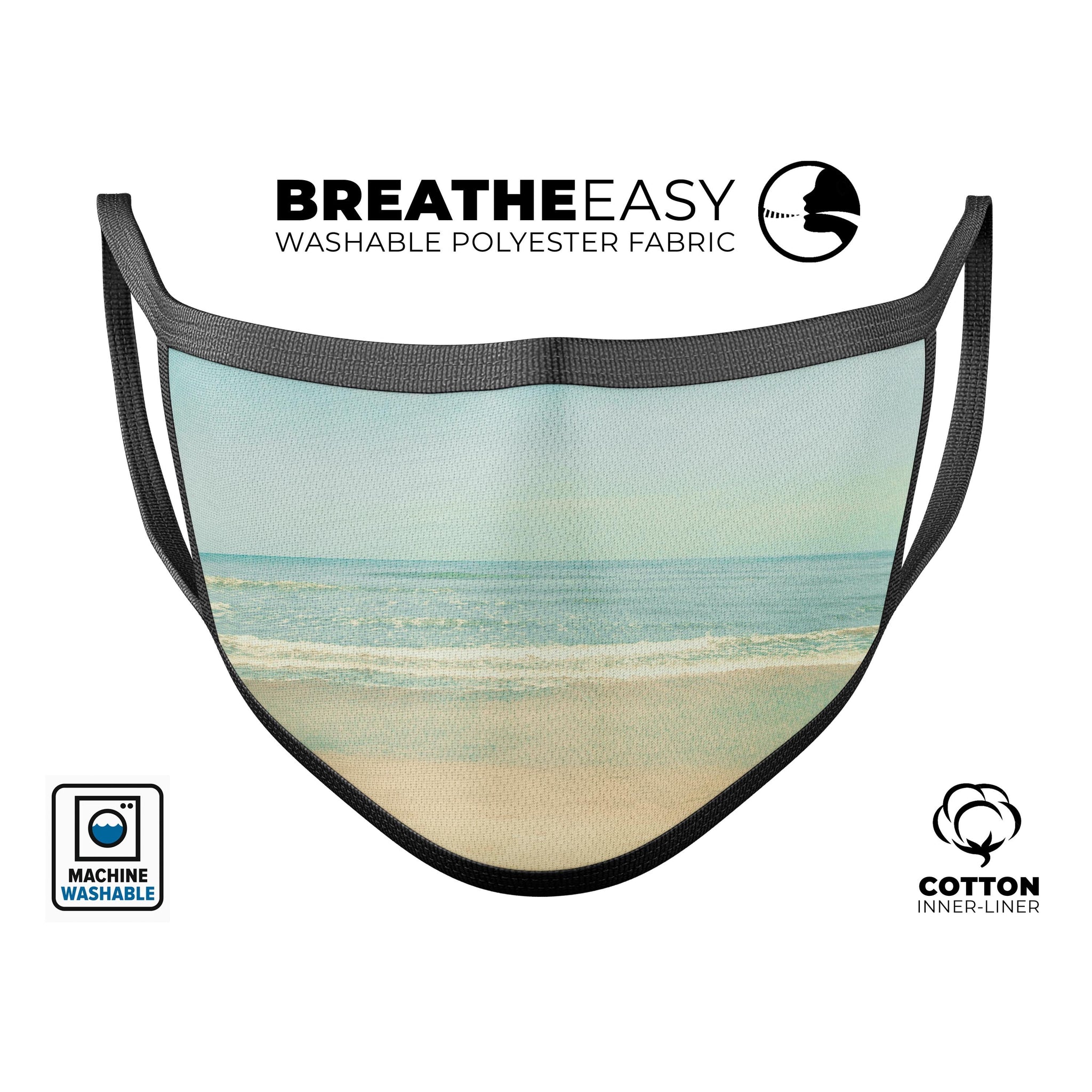 Relaxed Beach - Made in USA Mouth Cover Unisex Anti-Dust Cotton Blend