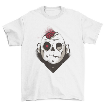 Cool Halloween theme design featuring dark zombie head with one eye