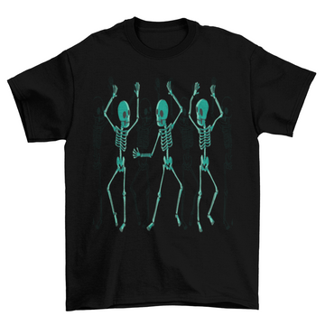 Cool Party Theme Skeleton dancing Hands Up in the Air Halloween