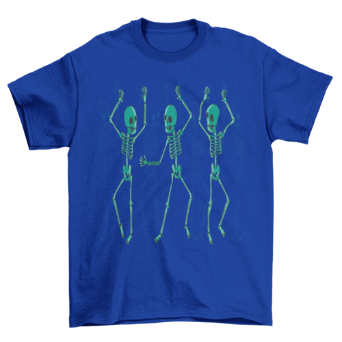 Cool Party Theme Skeleton dancing Hands Up in the Air Halloween