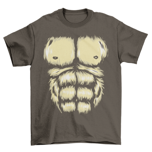 Unique Fashion Funny Monkey Gorilla Abs chest belly Costume Halloween