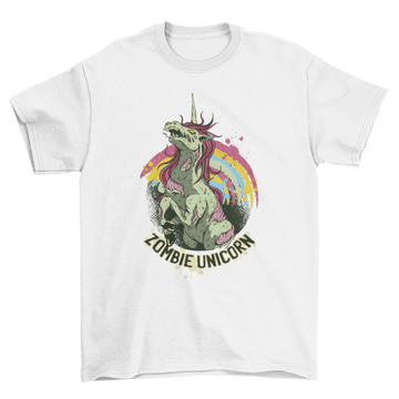 Zombie unicorn t-shirt design
