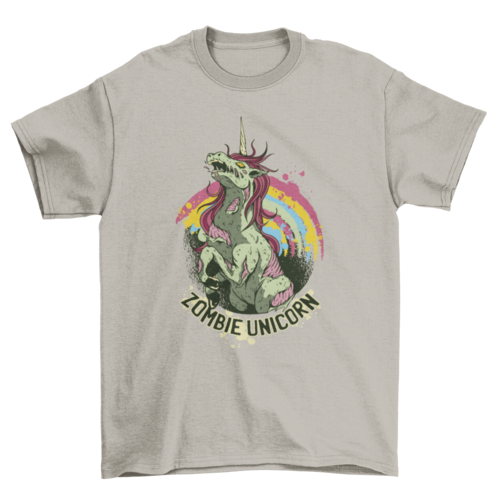 Zombie unicorn t-shirt design