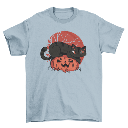Cute cat pumpkin t-shirt