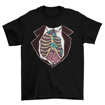 Funny Halloween Zombie Body Chest t-shirt