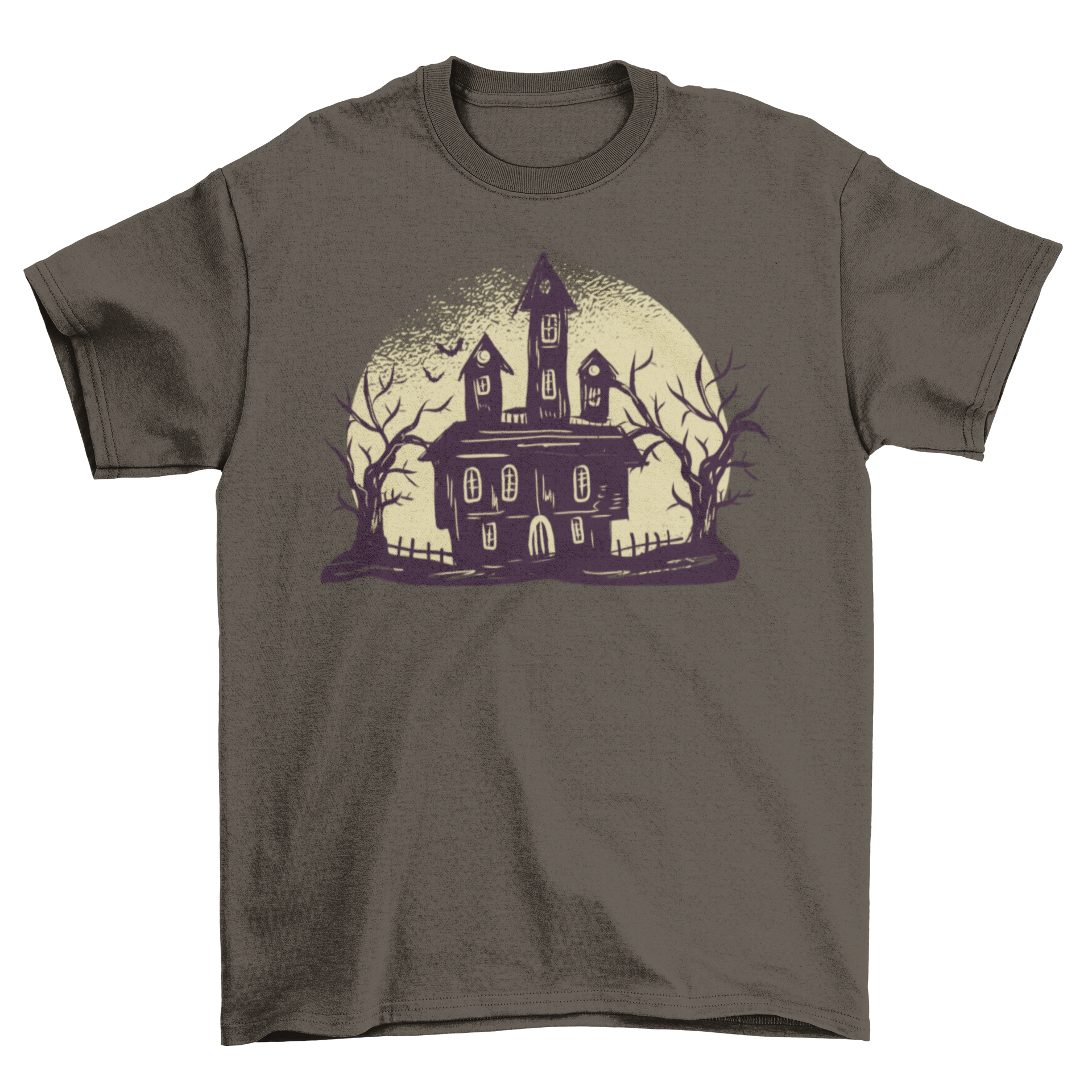 Halloween spooky house t-shirt