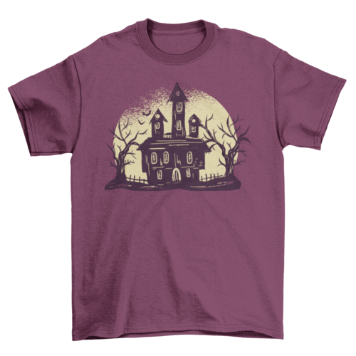 Halloween spooky house t-shirt