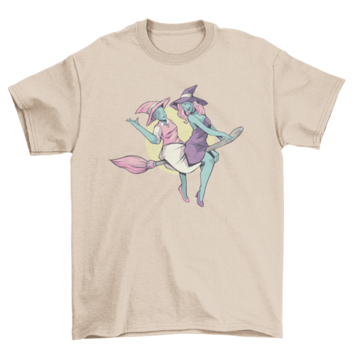 Flying witches halloween t-shirt