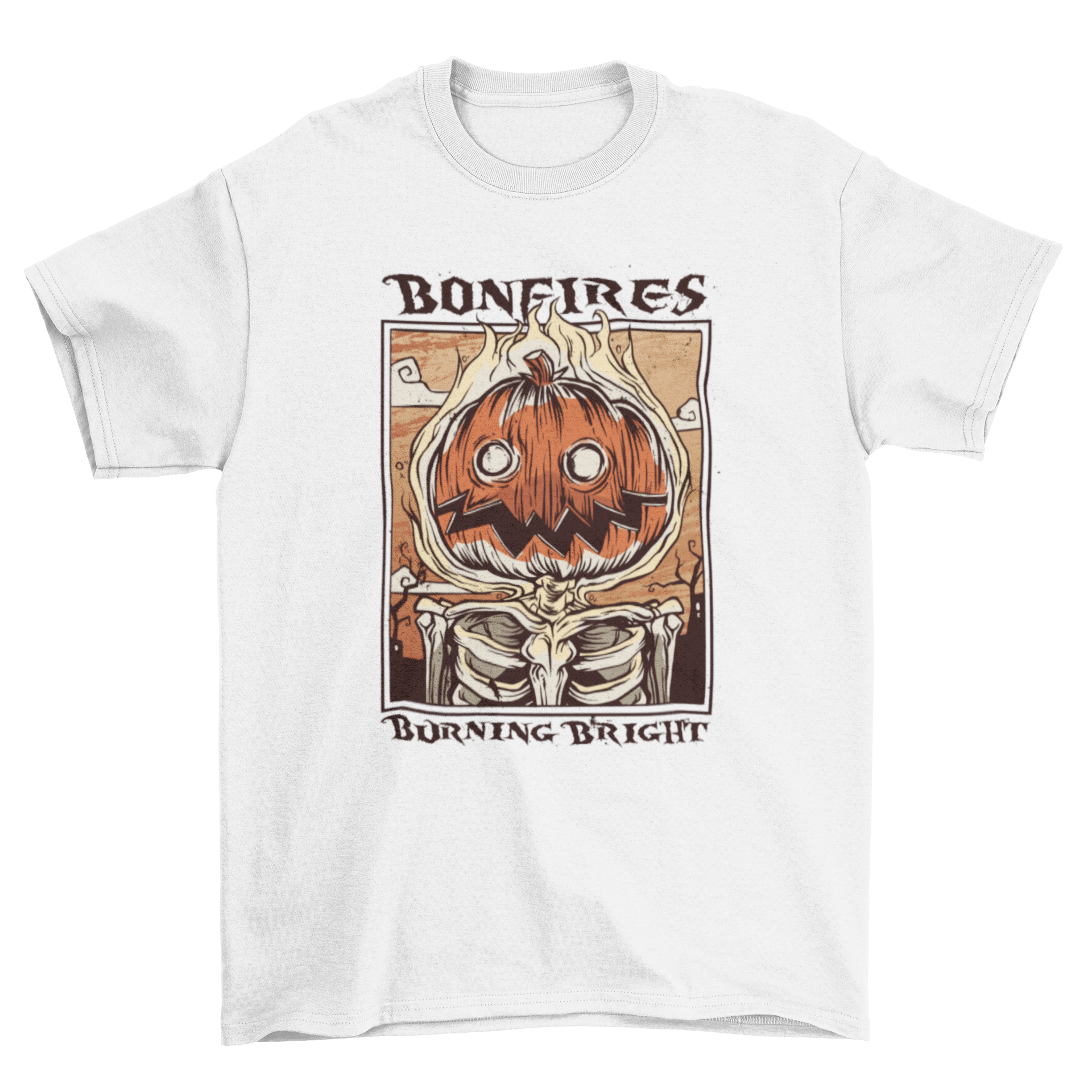 Bonfire pumpkin halloween t-shirt