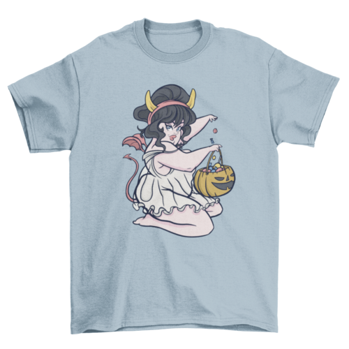 Pin up halloween girl t-shirt
