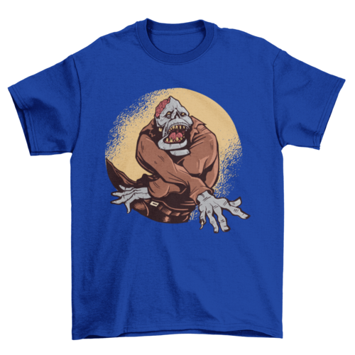 Creepy halloween zombie illustration t-shirt