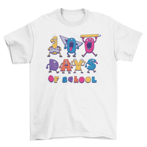 100 Days of School learning gift t-shirt