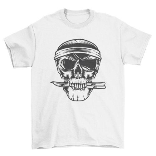 Scary Bones Pirate Skull Halloween t-shirt