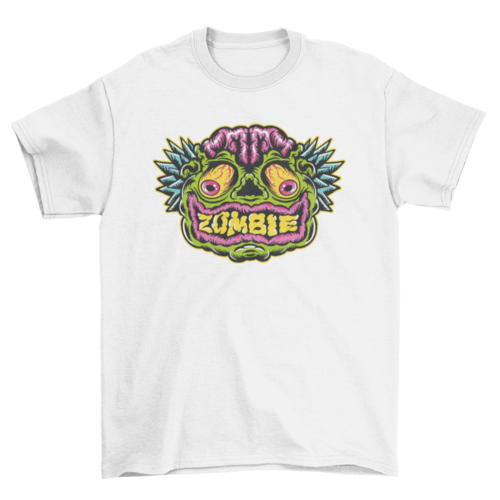 Zombie face halloween t-shirt
