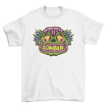 Zombie face halloween t-shirt