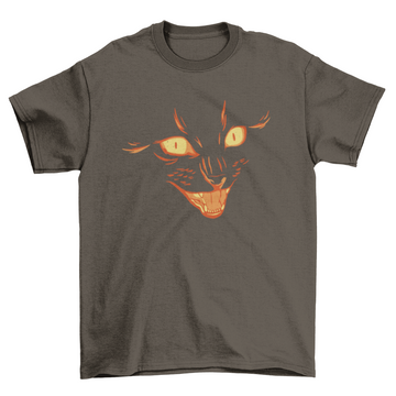 Black cat face halloween t-shirt