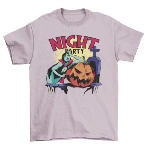 Halloween witch in graveyard t-shirt