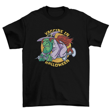 Cool vaccine in halloween t-shirt
