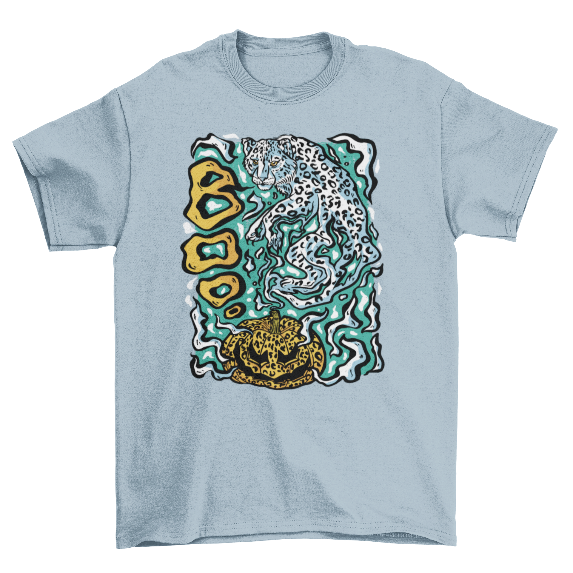 Halloween leopard ghost t-shirt