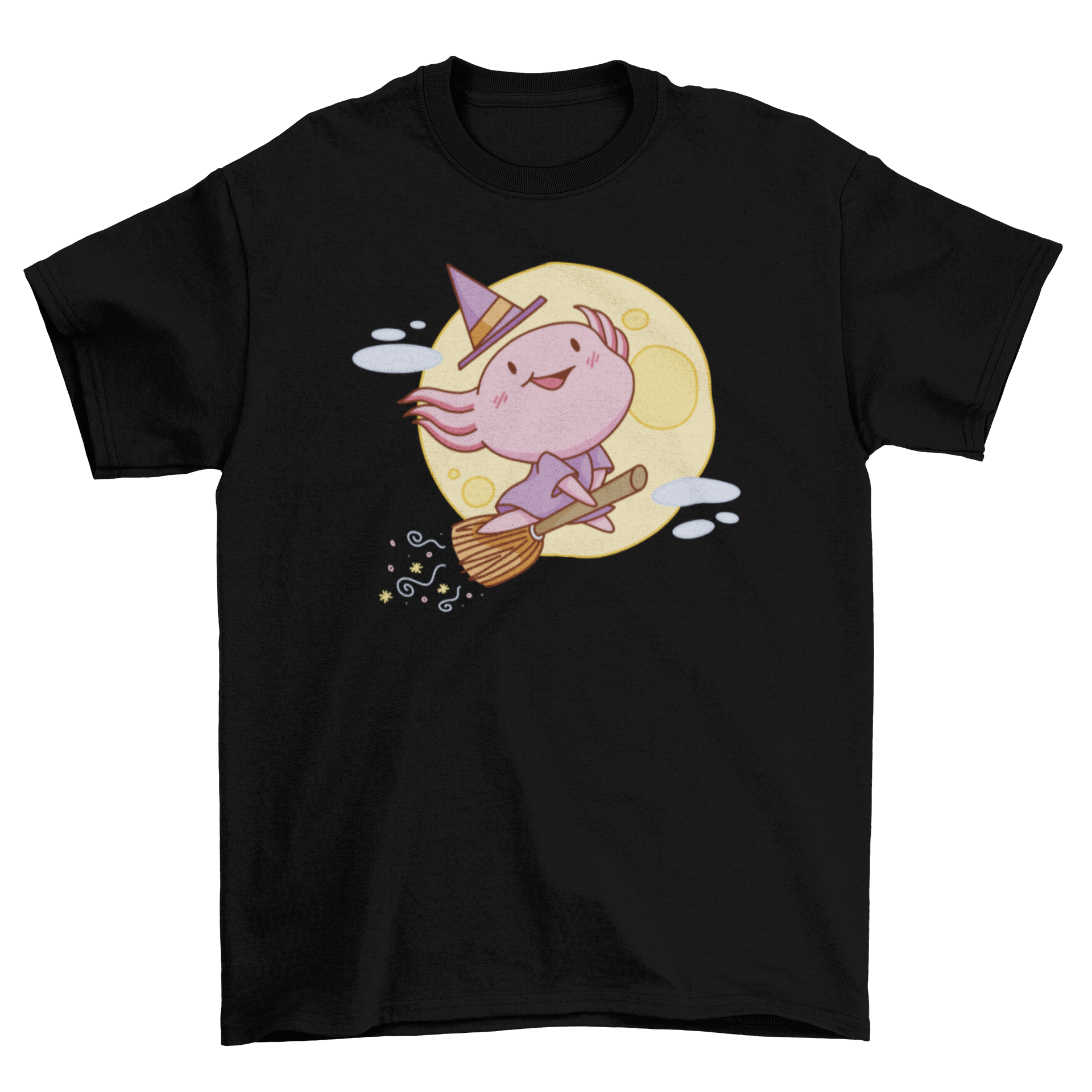 Axolotl witch cute halloween t-shirt