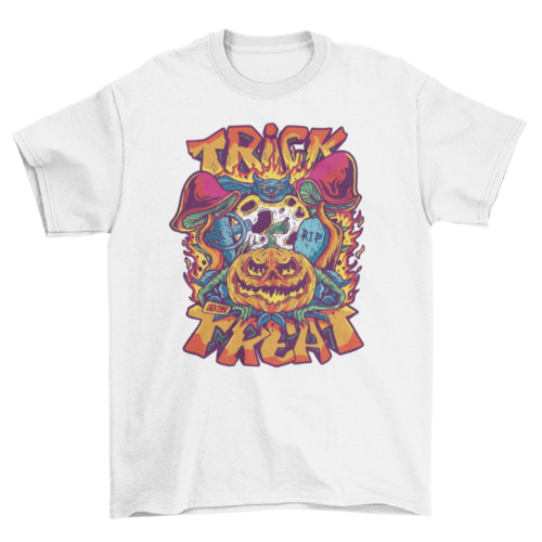 Trippy trick or treat Halloween t-shirt