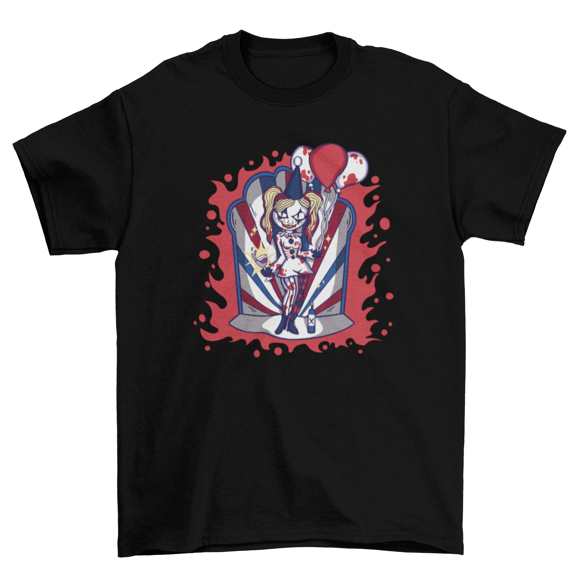 Halloween girl clown t-shirt