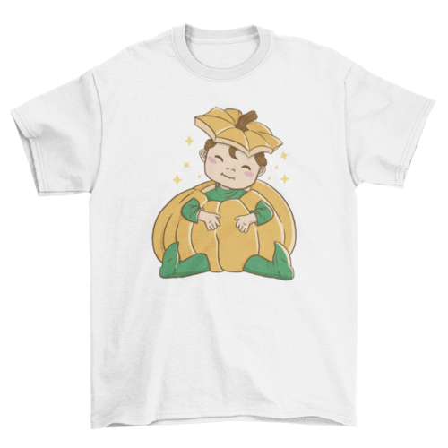 Halloween baby pumpkin costume t-shirt design