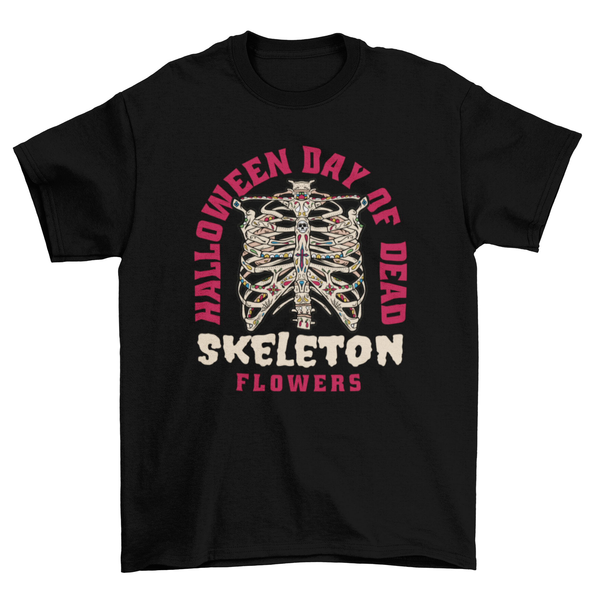 Halloween skeleton body t-shirt d