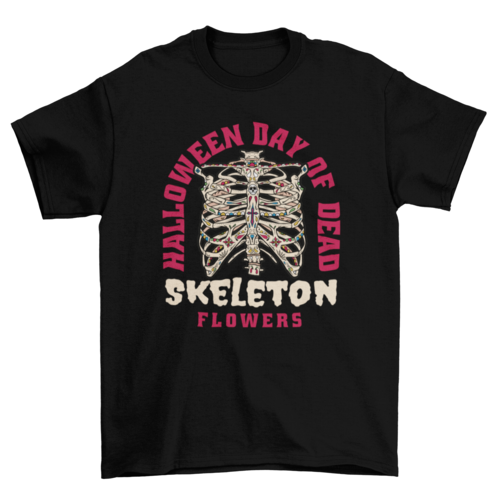 Halloween skeleton body t-shirt d