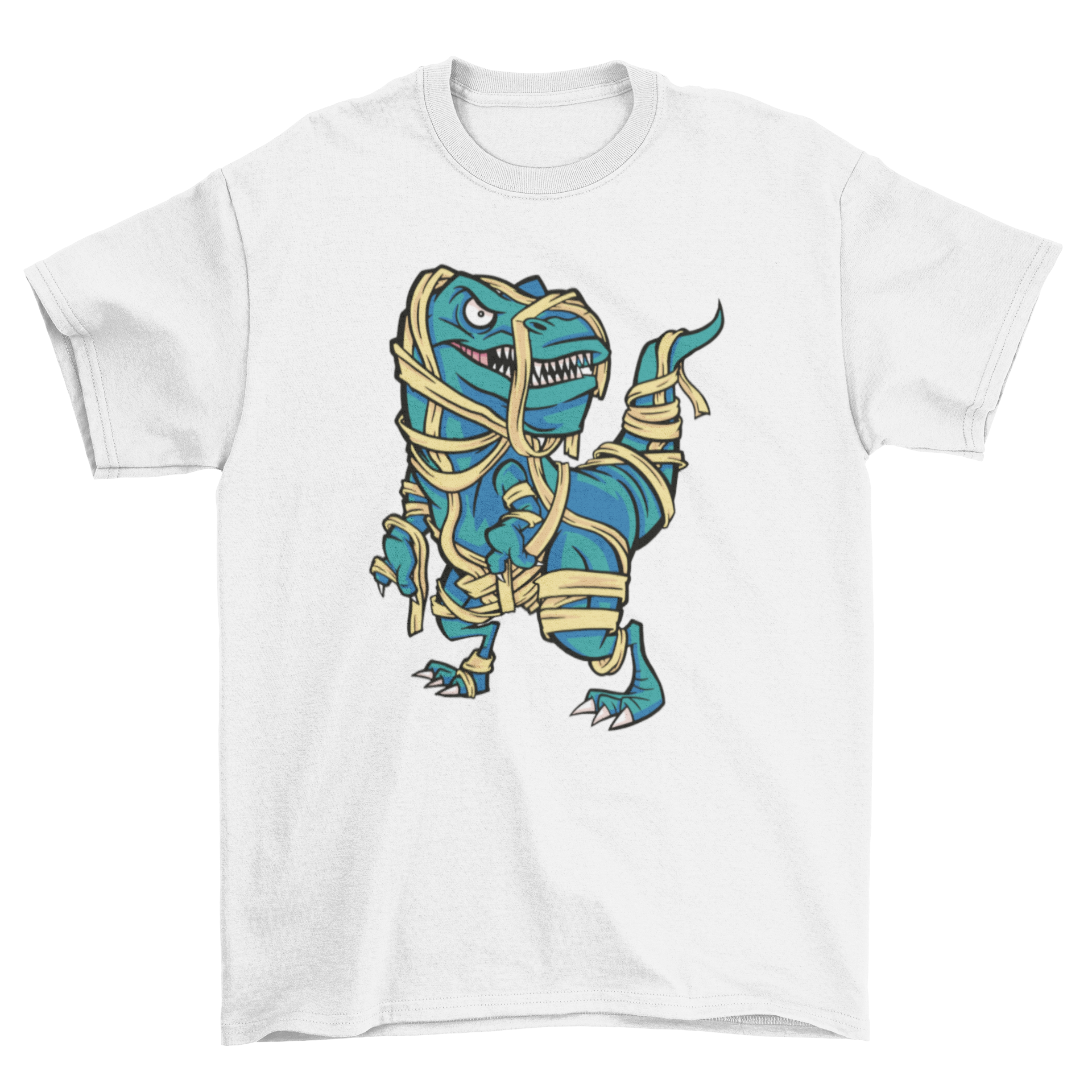 Mummy dinosaur halloween t-shirt