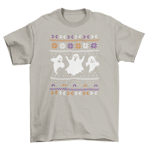 Ghosts halloween ugly sweater t-shirt