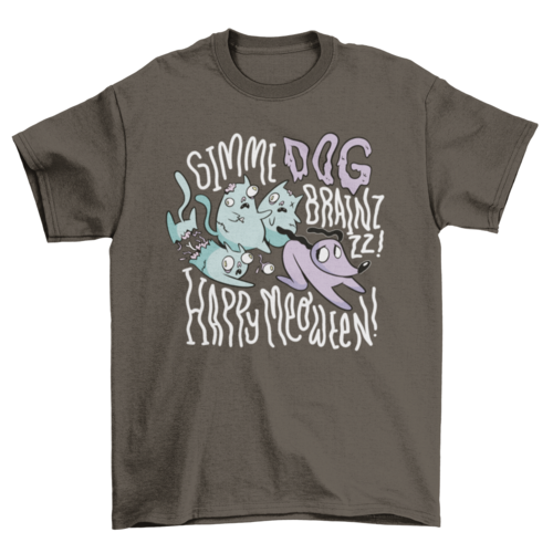 Halloween zombie cats t-shirt