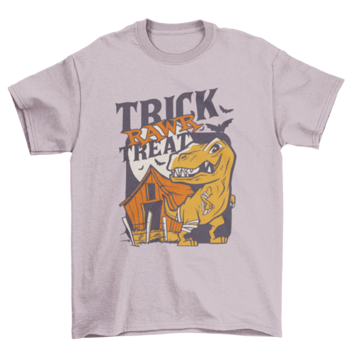 Dinosaur halloween trick or treat t-shirt