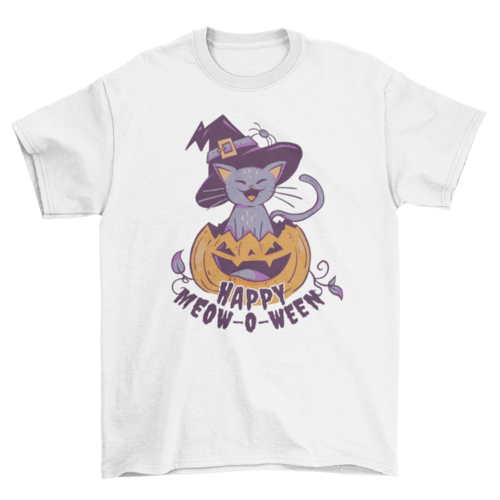 Happy Halloween cat animal t-shirt