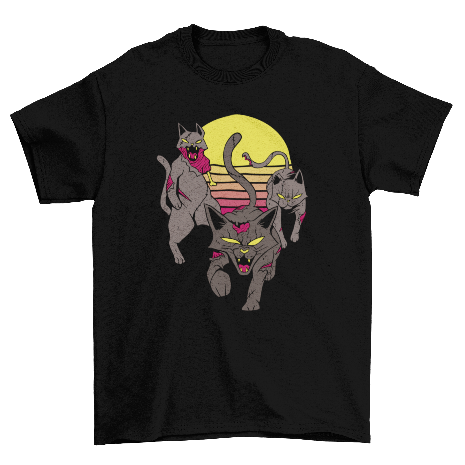 Cool cat zombies t-shirt