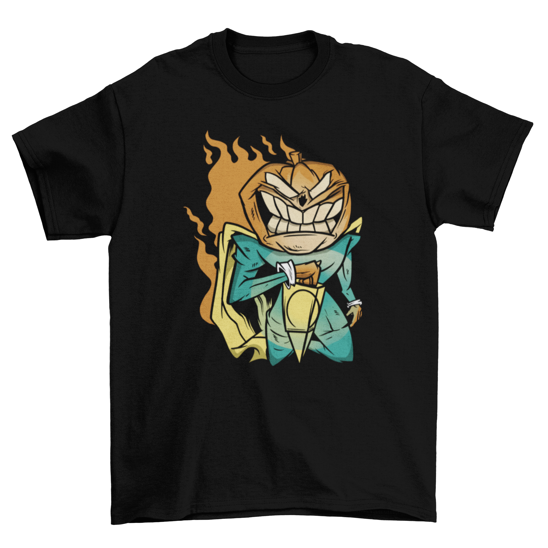 Haunted Jack O' Lantern Pumpkin Halloween lamp trick or treat t-shirt